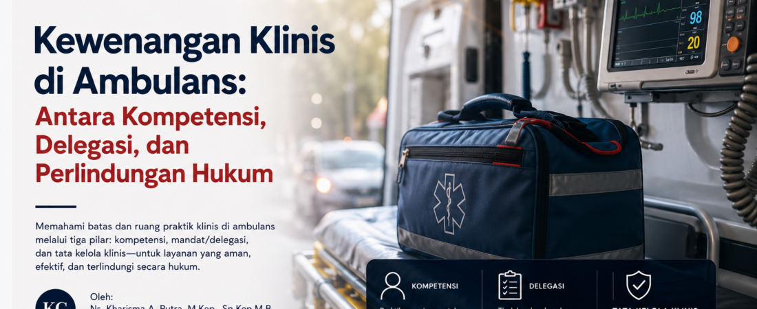 Kewenangan Klinis di Ambulans: Kompetensi, Delegasi, dan Perlindungan Hukum