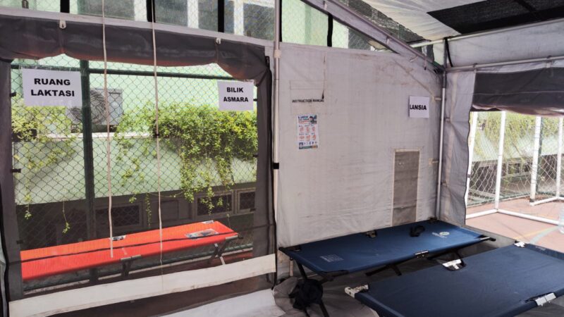 Tenda ruang laktasi, bilik asmara, dan tenda lansia