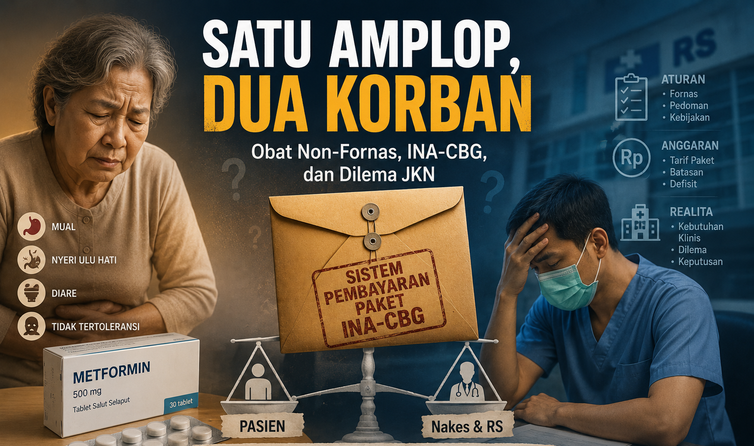 Satu Amplop, Dua Korban: Obat Non-Fornas, INA-CBG, dan Dilema JKN